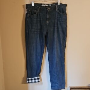 Eddie Bauer Women's Dark Blue Boyfriend Jeans